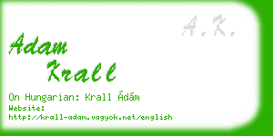 adam krall business card