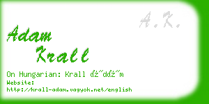 adam krall business card